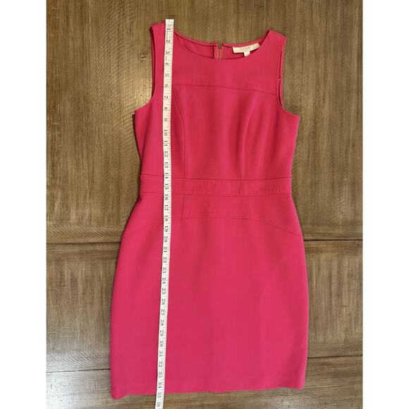 Ann Taylor LOFT Hot Pink Classic Modern Sleeveless Sheath Dress Women’s Size 6 - Picture 8 of 13
